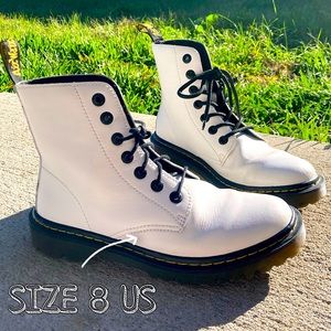 White Doc Marten Boots (US Womens Size 8)